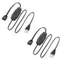 XMSJSIY 5V 3Pin ARGB Controller USB Power Supply RGB PC Fan Controller LED Light Strip Controller Cable for PC LED Stripe Fans Water Cooling Accessories - 2PCS