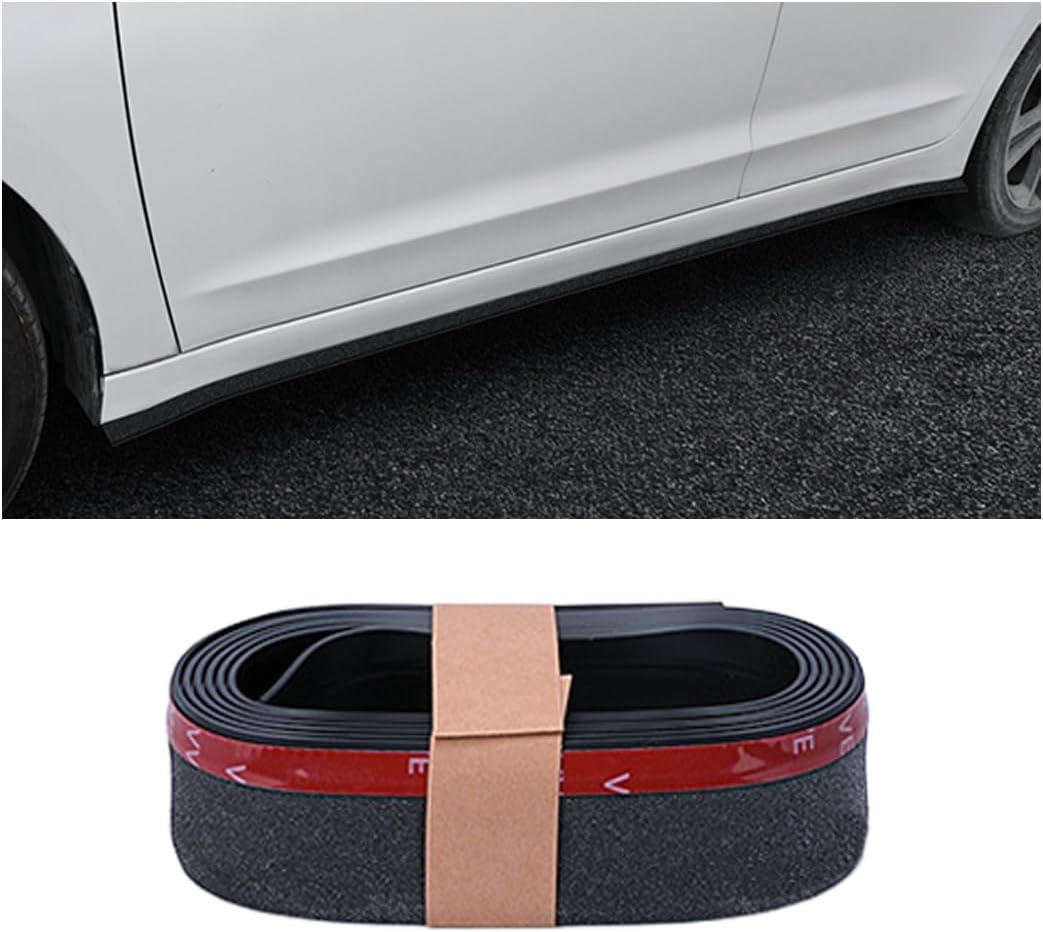 Bling Car Front Bumper Lip Spoiler, 8.2Ft Rubber Vehicle Front Body Splitter Spoiler Skirt Protector, Anti-Collision Auto Exterior Guard Strip Trim, Universal for Vehicles (Black)