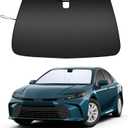 TOPINSTALL New Foldable Sunshade Compatible with 2025 2026 Toyota Camry Accessories, Front Window Sun Protector with Storage Pouch Thicker Windshield Sun Shade