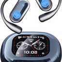 AI Translation Earbuds, Bluetooth 5.4 OWS Headphones with LCD Touch Screen, Real-Time Translator for 144 Languages & Accents, Audifonos Traductores Ingls Espaol, Ideal for Travel Business Learning