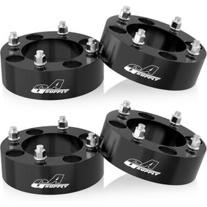 GAsupply 2" 4x137 ATV Wheel Spacers 10x1.25 Studs Fit for CAN-AM Commander Outlander Kawasaki Mule, 4 Lug 4x137mm 50mm Black Wheel Spacer, 110mm Hub Bore, 4PCS