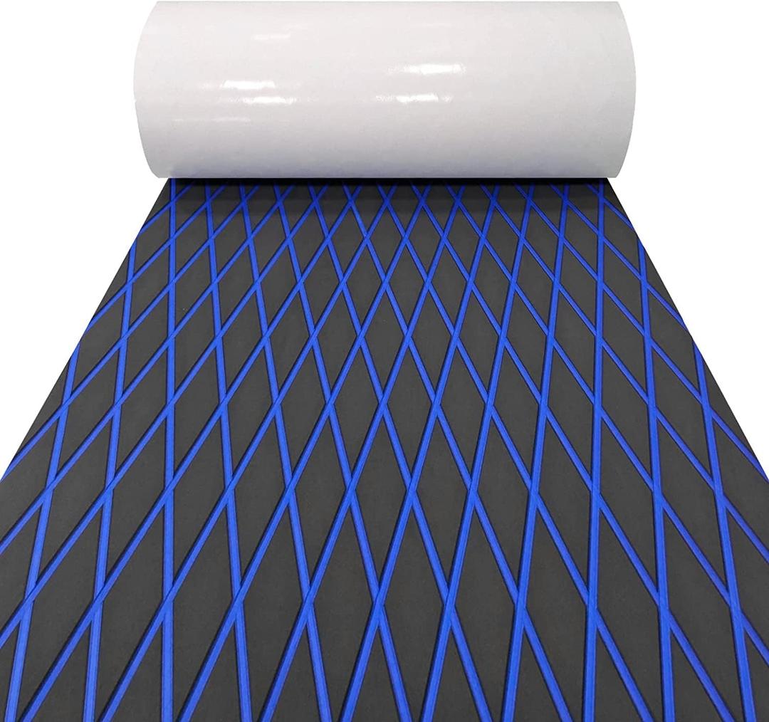 Boat Flooring Eva Foam Decking Marine Non-Slip Self-Adhesive Flooring for Motorboat Fishing Boat RV Yacht Kayak Swimming Pool 110.2''/102.3''/94.5''/86.6''/59''/X37.4''