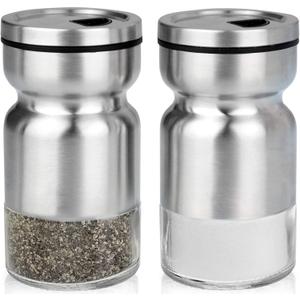 Cuisinox Stainless Steel Salt And Pepper Shakers Set, 4" Each