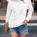 Womens Zipper Sweatshirt Turtleneck Long Sleeve Pullover Casual Loose Sweatshirts Top T Shirts (L)