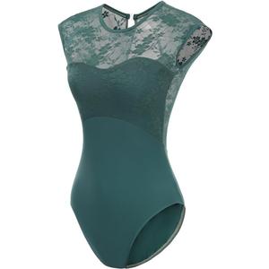 Women Short Sleeve Ballet Leotards for Adult Dance Gymnastics Bodysuit S