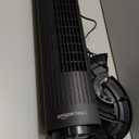 Amazon Basics 28" 60-Degree Oscillating Tower Fan for Bedroom, Living Room, Office, With 3 Speeds, Intuitive Mechanical Control, Black, 35W, 27.8"H x 9.4"D x 9.4"W