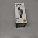 3 x Retractable Car Charger, 4 in 1 Fast Car Phone Charger 66W, 2 Retractable Cables and USB Charging, Fathers Day for Gifts Dad Compatible with iPhone 14/13/12/11,USB Port for Galaxy S25/S24/S23,Pixel