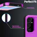 for Samsung Galaxy S24 FE Case Dual Layer Protective S24 FE Phone Case Heavy Duty Protection [Anti-Scratch] [Anti-Fingerprint] Non-Slip Shockproof Case for Samsung Galaxy S24 FE, Purple