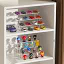 4 Tier Acrylic Display Risers, Clear Perfume Organizer Stand, Large Cupcake Stand Holder, Dessert Display for Party, Display Shelf for Figure and Collection, Riser Stand for Decoration and Organizer