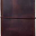 Travelers Notebook Cover with Inner Pockets, Card Slots and Pen Holder, Passport Size, Dark Brown