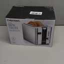 Chefman 2-Slice Digital Toaster, Pop-Up, Stainless Steel, Extra-Wide Slots For Bagels, Defrost, Reheat, Cancel Functions, Removable Crumb Tray