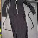 Women's Sexy See Through Outfit One Piece Bodycon Cut Out Mesh Jumpsuit, Size Small