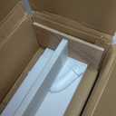 36 in. W x 4 in. H Engineered Stone Backsplash for Bathroom Vanity Sink Top in Ariston White