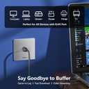 Jadaol Cat6 6ft 10 Pack Patch Cable, 10Gbps High-Speed Ethernet Patch Cables, Support Cat8/7 Network, 24AWG Pure Copper, RJ45 Gold-Plated Connectors, LAN Network Cable for Patch Panel to Switch, Black