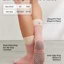 YOTTOY Pilates Grip Socks for Women - Non-Slip Yoga Grip Socks, Perfect for Yoga, Dance,Pure Barre, and Workouts (White)