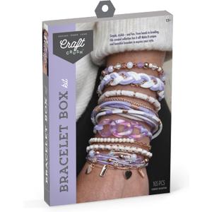 Craft Crush Bracelet Making Kit - Jewelry Making Supplies, Bracelets for Teens, Makes 8, Ages 13+