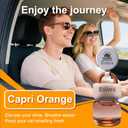 Car Air Freshener Hanging, Orange Adjustable Rope, Natural Essential Oil, 9ml Cute Air Diffuser for Car, | 45 Days Long Lasting Scent | Luxury Perfume for Men & Women | Capri Orange Scent