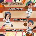 FYSUIMU 90 Pcs Baseball DIY Cutouts Sports Ball Cut-Outs Cartoon Baseball Player Paper Cutting with 150 Pcs Glue Points for Crafts Classroom Bulletin Board Birthday Party Photo