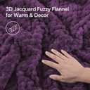 BEDELITE Fluffy King Size Comforter Set, Purple Fleece Bed Set 3 Pieces, Purple,  King(102"x90")