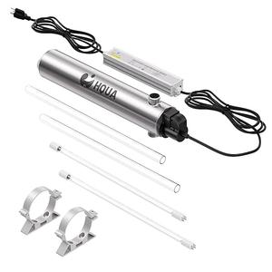 HQUA-TWS-121 120V 55W 12GPM 1“ MNPT Inlet/Outlet, Whole House Ultraviolet Water Purifier Filter, + 1 Extra UV Bulb, + 1 Extra Quartz Sleeve