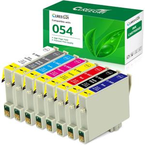 Remanufactured T054 Ink Cartridge Eps 054 T054020 T054120 T054220 T054320 T054420 T054720 T054820 T054920 Ink Pack Compatible with Eps Photo Stylus R800 R1800 (8 Pack)
