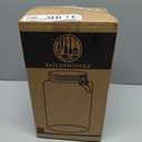 kitchentoolz Large 1 Gallon Glass Mason Jar Extra Wide-Mouth with Hinged Lids, Airtight Leakproof Glass Canning Jars, Container for Preserving, Overnight Oats - Pack of 1