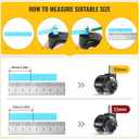 HOLKIE Office Chair Wheels Grey Dual Rubber 2 Inch Replacement Smooth Quiet Rolling Casters Universal Fit Casters 11x22mm, Wheels-Set of 5 for Hardwood Floors Carpet Computer Gaming (11mm-Fits Most-Not Fit High-Pile Carpets)