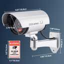 FITNATE Fake Camera, Dummy Camera CCTV Surveillance System with LED Red Flashing Light with 4 Safety Warning Stickers, Fake Security Camera for Outdoor & Indoor Use (4 Packs, Silver)