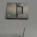 Alise Glass Shower Door Hinges, 180 Degree Shower Door Hinges for Glass Doors,Heavy Duty Stainless Steel Cabinet Hinges,Frameless Shower Doors Hardware Replacement Part,Brushed Nickel