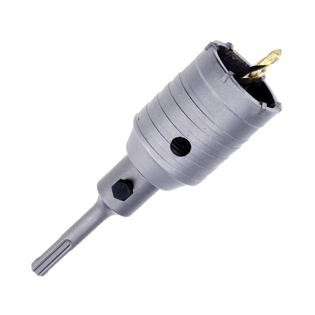 60mm (2-3/8") Concrete Hole Saw with 220mm SDS Plus Shank Connecting Rod Cement Hole Saw for Cement Brick Concrete Stone Wall(60mm)