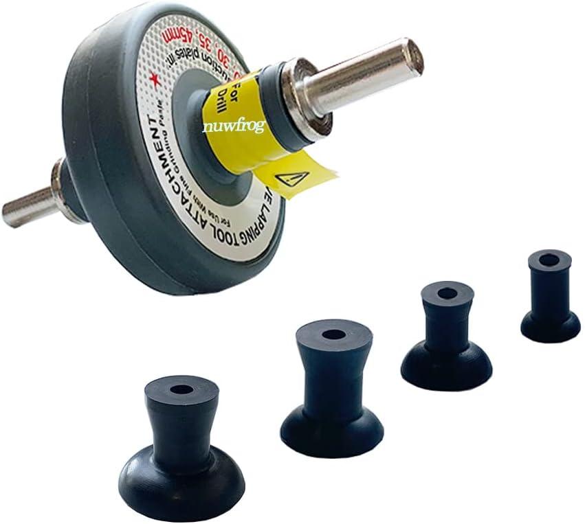 Valve Lapping Tool Attachment for use with Fine Grinding Paste Auto Repair Tool Parts kit for Engine Valve Lapper or Drill Valve Grinding Kit with 4 Suction Plates in20,30,35,45mm