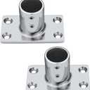 Boat Hand Rail Bases 316 Stainless Steel 90 Rectangular  Marine-Grade Fittings for 7/8" & 1" Tubes  Heavy Duty, with Installation Hardware (1"(2Pack))