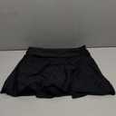 ANIVIVO Women's Swim Skirt Bathing Suit Bottom High Waisted Swim Skort Tummy Control Split Swimsuit Bottom with Pockets (Large, Black)