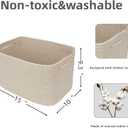 XUANGUO Rope storage Basket Bins Woven Basket for Organizing Shelves 15X10X9.3" Rectangle Decorative Baskets For storage Clothes Toys Books Towels Nursery basket organizer 3 pack Oatmeal