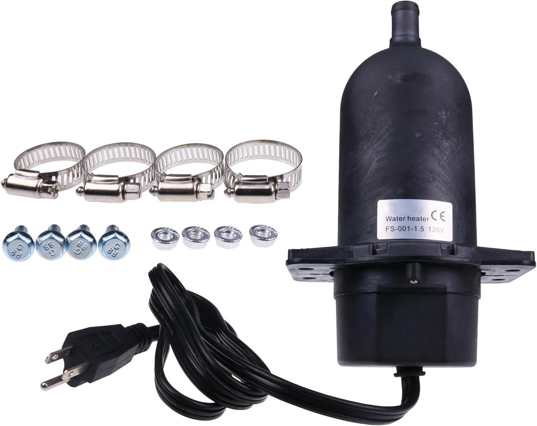 JEENDA Engine Heater 1500W 120V 80-100F with Plug Compatible with TPS151GT8-000 1500 Watt 120 Volt Coolant Pre-Heater