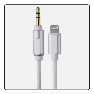 Acoustix (6-Ft) 3.5mm to 8-Pin Braided Auxiliary Cable - White