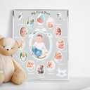 Tiny Ideas Babys My First Year Picture Frame, Monthly Milestone Photo Collage, 12 Month Baby Keepsake, Nursery Wall Decor and Baby Gift, Silver