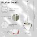 Hegelda White Birthday Gifts for Women Sympathy Gifts for Loss of Loved One, Unique Condolence Memorial Gifts for Dog Cat Mom Dad Husband Wife Grandpa Grandma Crystal Sun Catcher