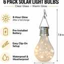 Solar Light Bulbs Outdoor Waterproof Garden Camping Hanging LED Lights