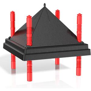 Chick Brooder Heating Plate with Adjustable Heights, Brooder Heater for Chicks with Anti Stand Cone (10" x 10" Black)