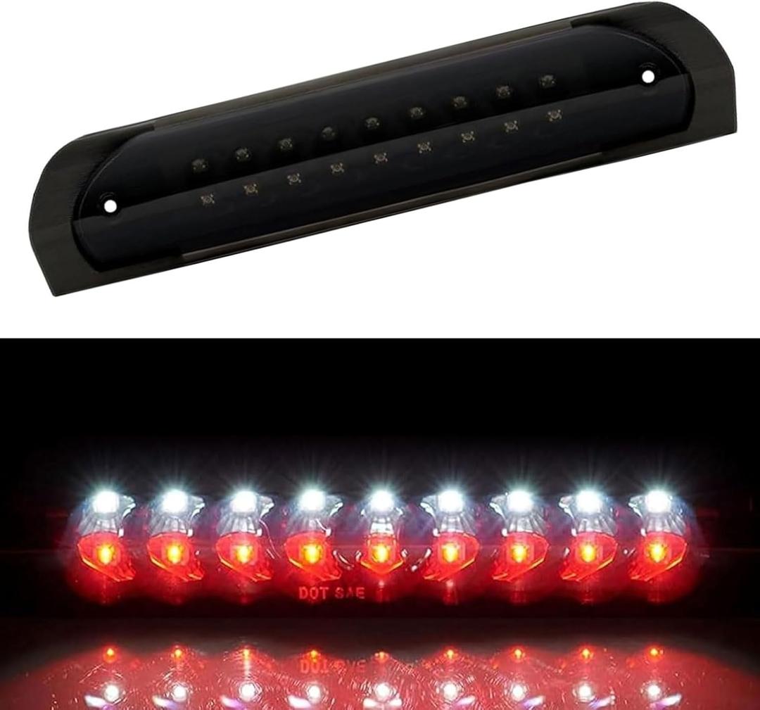 Third 3rd Brake Light, LED High Mount Stop Light Replacement for 2002 2003 2004 2005 2006 2007 2008 Dodge Ram 1500, 2003-2009 Dodge Ram 2500 3500, Rear Center Cab Roof Tail Cargo Lamp