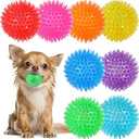 VITEVER 8 Colors 2.5” Squeaky Dog Toy Balls for Small Medium Dogs, Puppy Chew Toys for Teething, Spiky Balls for Small Dogs, Durable Toys for Teeth Cleaning and Training - Safe, BPA Free