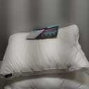 Beautyrest Goose Feather Down Fiber Gusseted Pillows, Firm Hotel Pillow Luxury Bed Pillows, 100% Cotton Cover, Queen/Jumbo Size Set of 2