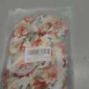 2 Pack Vintage Floral Square Hair Scrunchies for Women Girls, Oil Painting Style Large Scrunchies Hair Ties, Cottage Core Buns Ponytail Holders for Wedding Party (Red Rose)