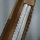 Ivilon Decorative Window Curtain Rod - Carved Square Finials, 1 1/8 in Rod, 72 to 144 in. White/Ivory