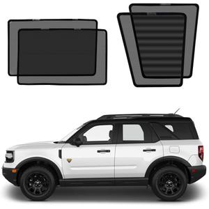 BWEN Car Window Shades Fit for Ford Bronco Sport 2021-2025 2026, Magnetic Sunshades for Car Windows, Sun Protection Breathable Camping Window Covers, Privacy Protect for Family,Pets
