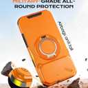 Chubbycable Phone Case for iPhone 17 Pro Max Chubbyarmor 2.0 Military-Grade Shockproof Magnetic Case with Camera Slide & 360 Kickstand Ring, Purple