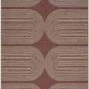 LIVEBOX Modern Rainbow Easy Jute Rug, 3x5 Outdoor Patio Rugs Washable Rugs for Entryway Farmhouse Classroom Office Rug, Non Slip Indoor Door Mat Porch Carpet for Guestroom Decor(3'x5', Brick Red)