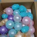 Giant Friendship Bracelet Banner DIY Customizable Birthday Garland with Foam Circles & Plastic Balls for Singer Celebration (Blue Mermaid)