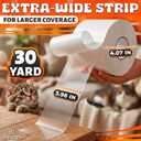 Double Sided Cat Tape for Furniture 4" X 30 Yards PVC Couch, Carpet and Door Protection with Easy Peel Arrow Marker, Wide Clear Sticky Adhesive Anti Cat Scratch Tape for Furniture Easy to Install